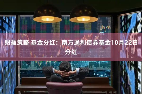 财盈策略 基金分红：南方通利债券基金10月22日分红