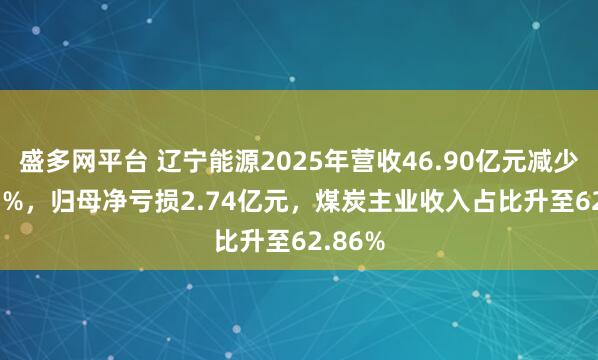 盛多网平台 辽宁能源2025年营收46.90亿元减少15.13%，归母净亏损2.74亿元，煤炭主业收入占比升至62.86%